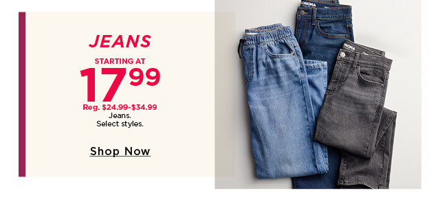 starting at $17.99 jeans