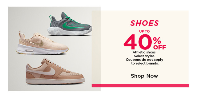 up to 40% off athletic shoes