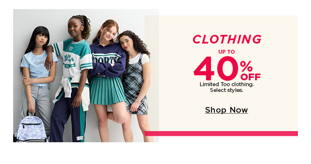 up to 40% off limited too clothing.