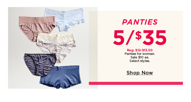 5/$35 panties for women. 