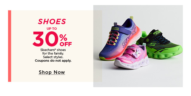 up to 30% off skechers shoes for the family