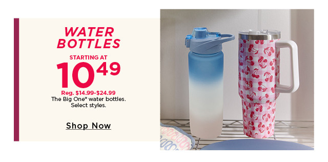 starting at $10.49 the big one water bottles