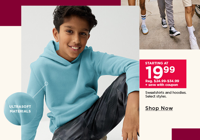starting at $19.99 sweatshirts and hoodies plus save with coupon