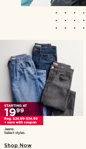 starting at $19.99 plus save with coupon jeans