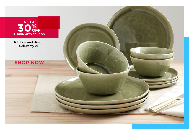 up to 30% off kitchen and dining