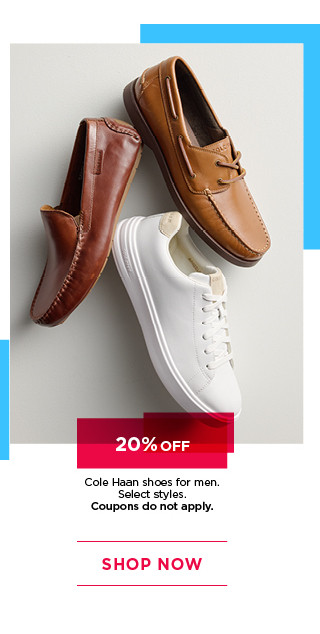 20% off cole haan shoes for men