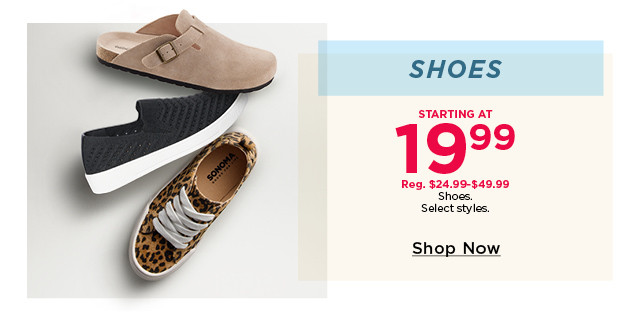 starting at $19.99 shoes