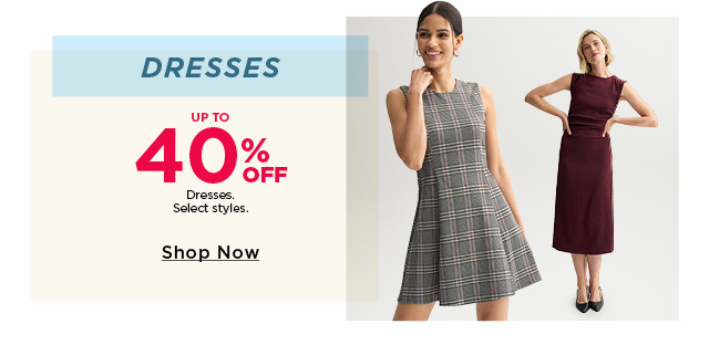up to 40% off dresses