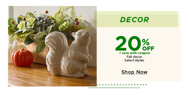 20% off fall decor