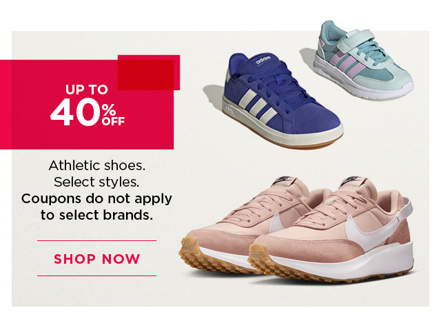 up to 40% off athletic shoes