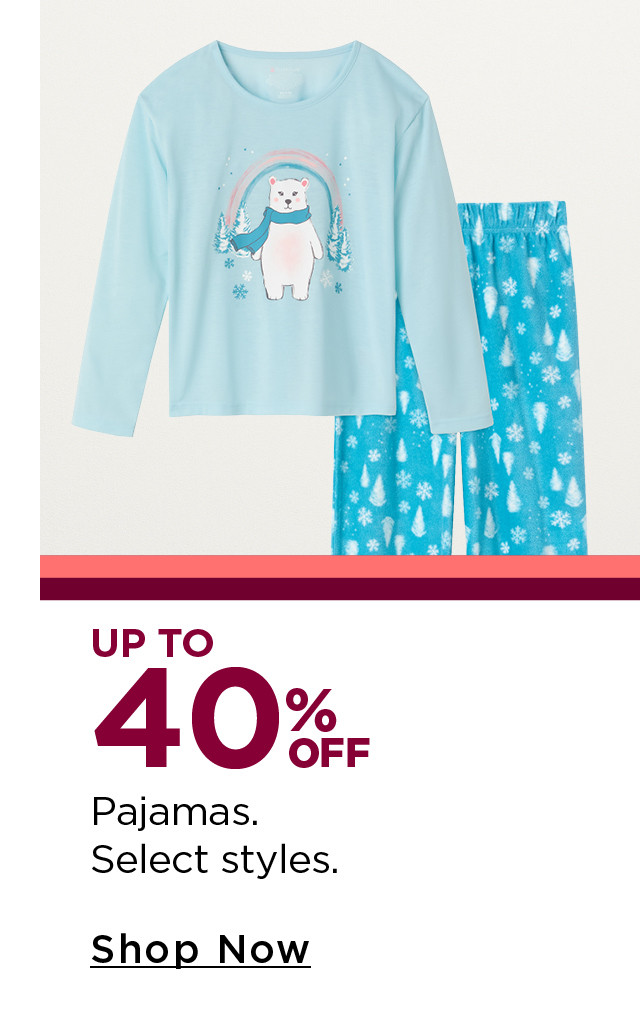 pajamas up to 40% off