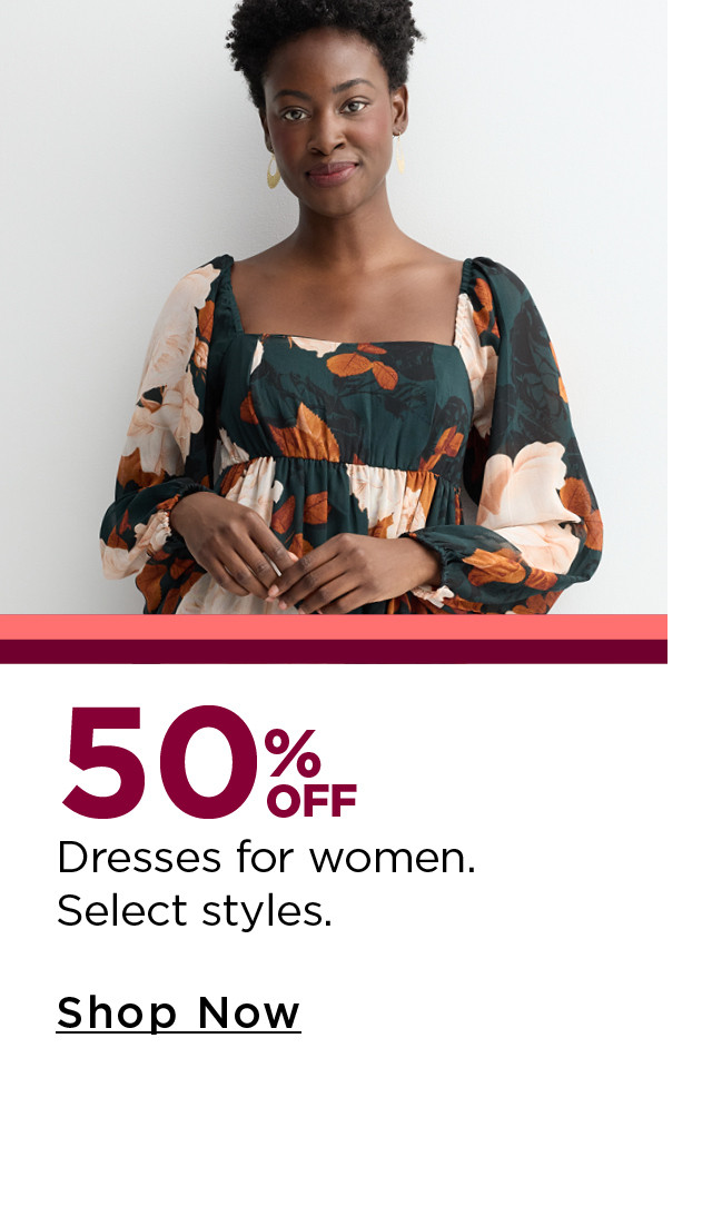 50% off dresses for women