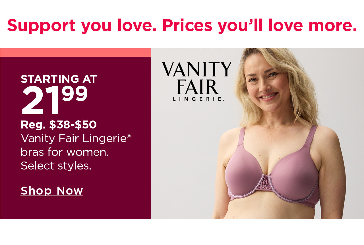vanity fair lingerie bras for women starting at $21.99