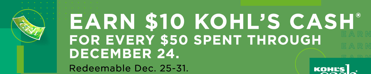 earn $10 kohl's cash for every $50 spent