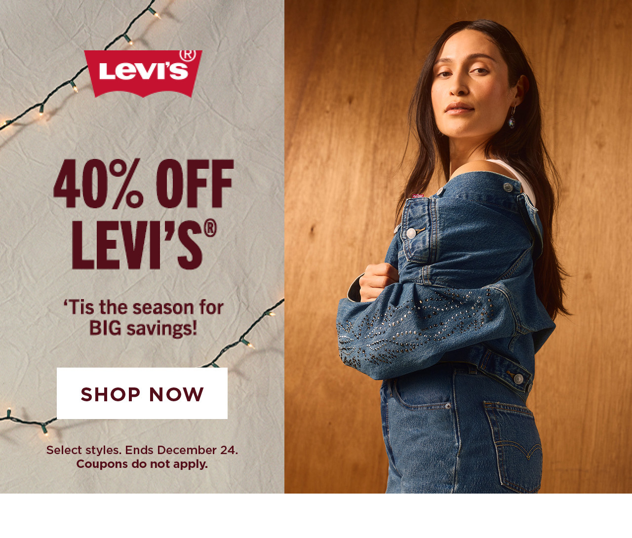 40% off levi's
