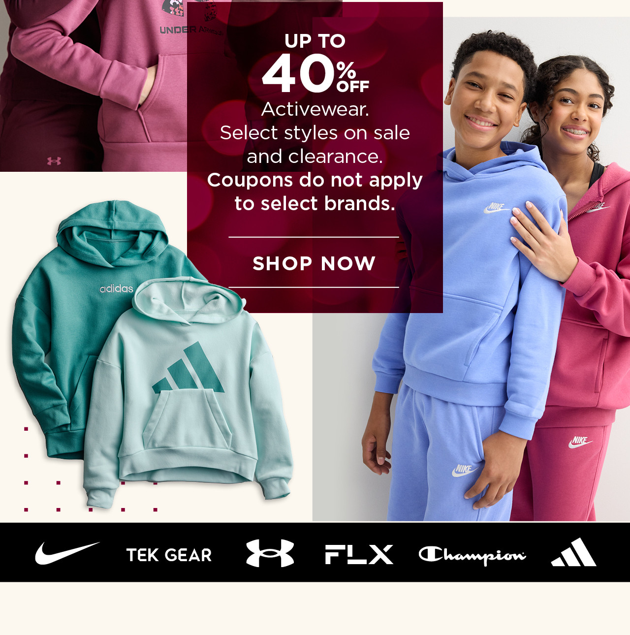 up to 40% off activewear