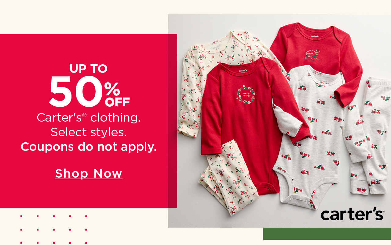 up to 50% off carter's clothing