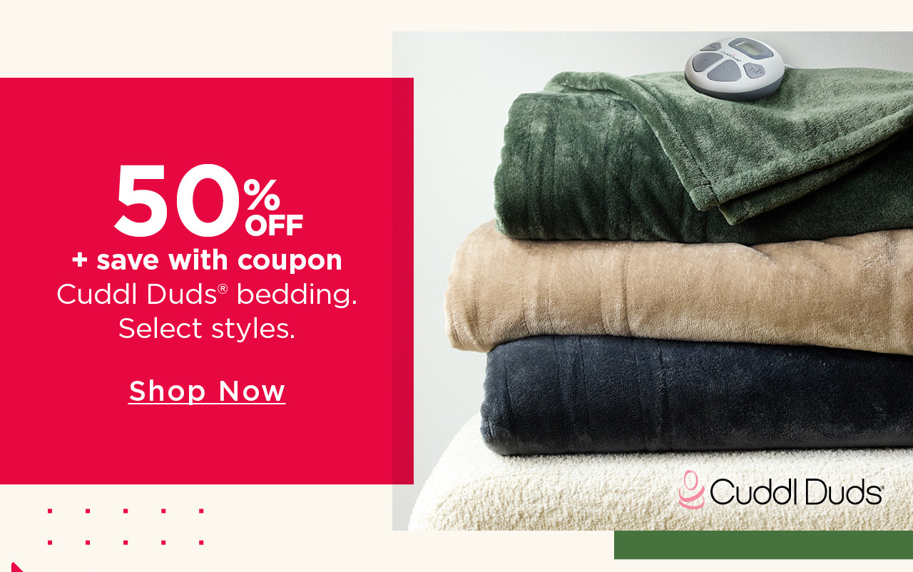 50% off cuddl duds bedding