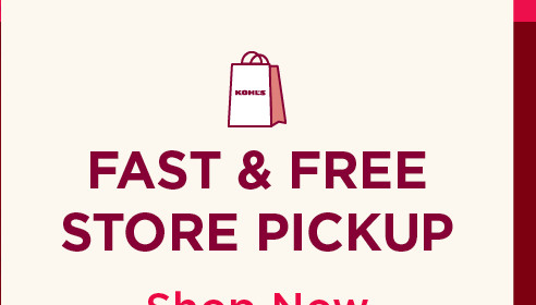 fast and free store pickup. get $5 kohl's cash on orders $49 and over when you pick up in store. shop now.