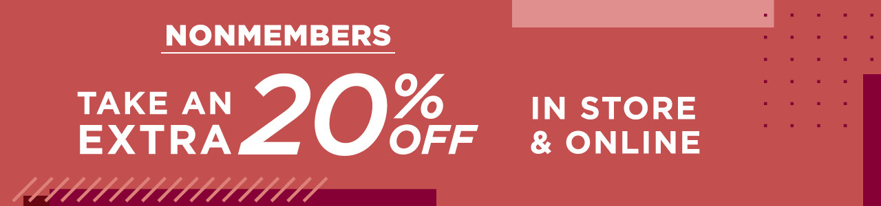 take an extra 20% off in store and online with promo code SAVING20