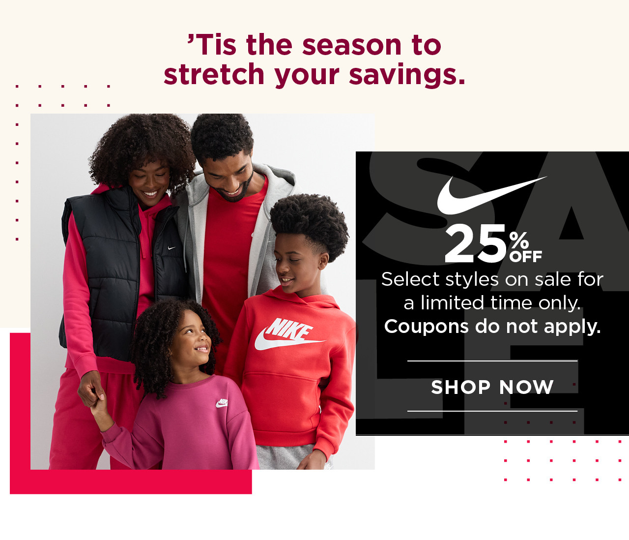 30% off select styles on sale active