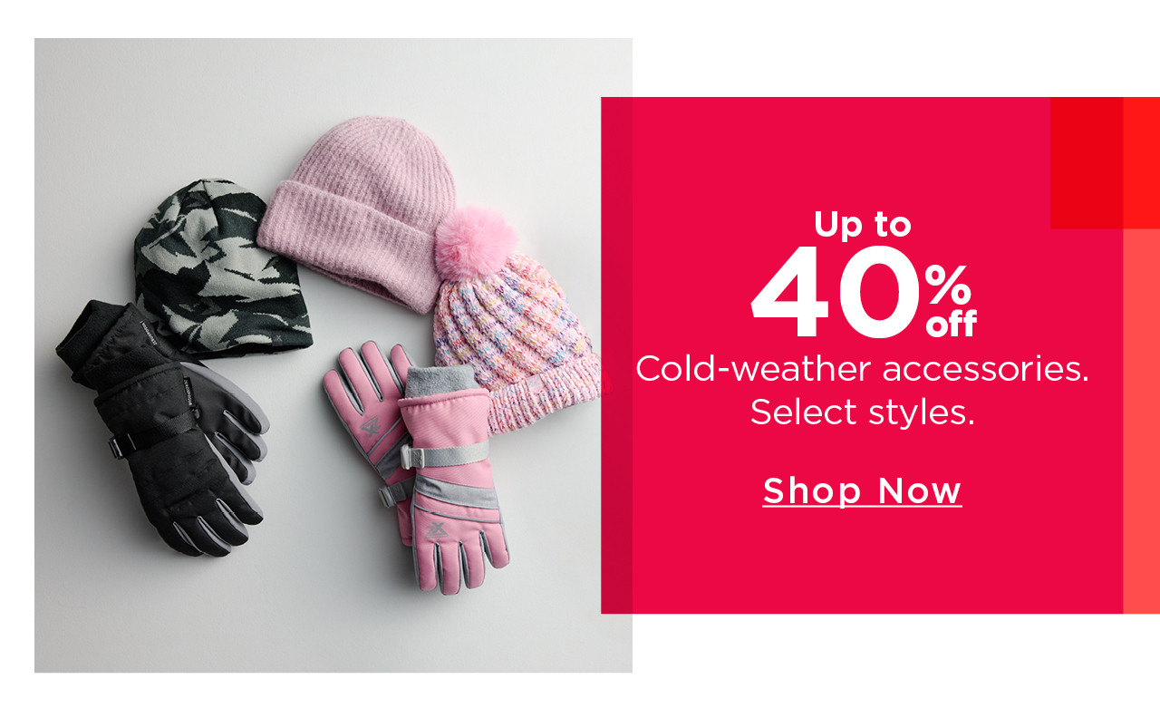 up to 40% off cold-weather accessories