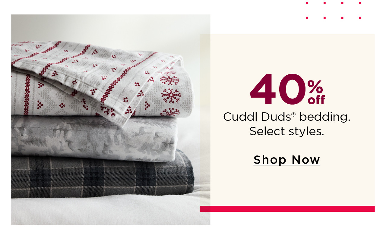 40% off cuddl duds bedding