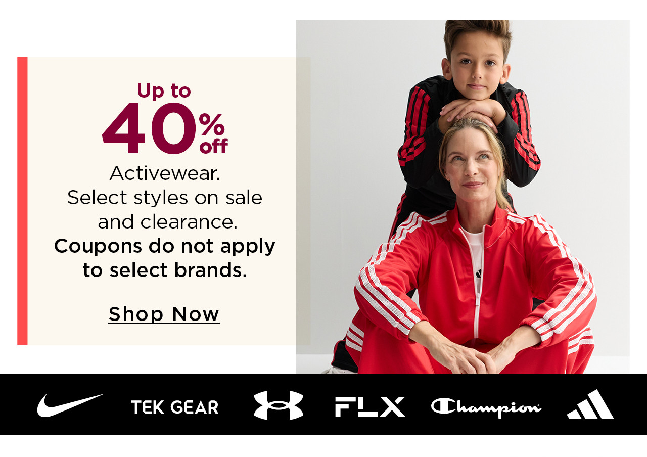 up to 40% off activewear
