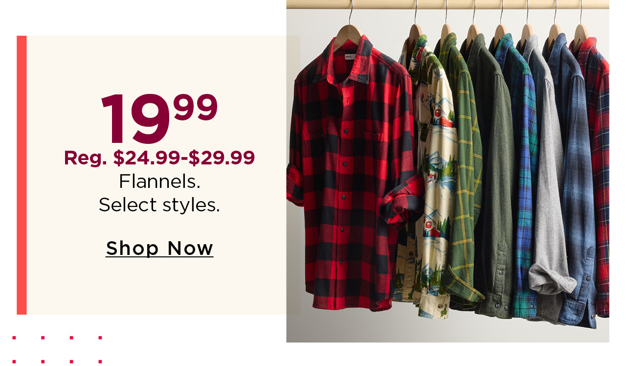 $19.99 Flannels