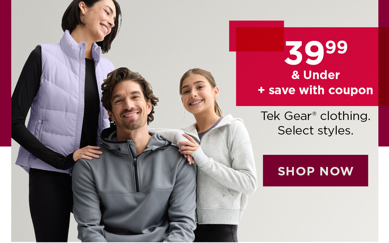 $39.99 and under tek gear clothing