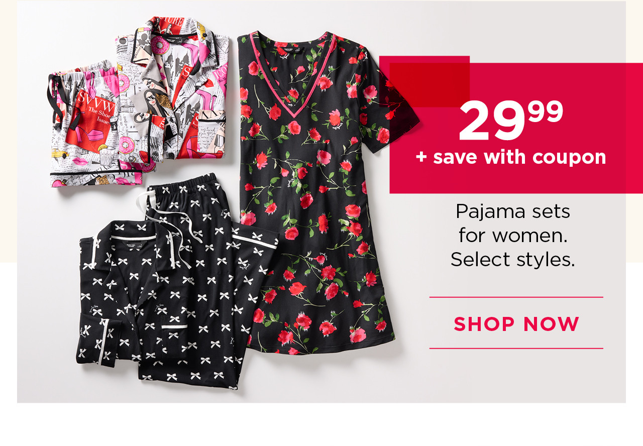 starting at $39.99 plus save with coupon pajama sets for women