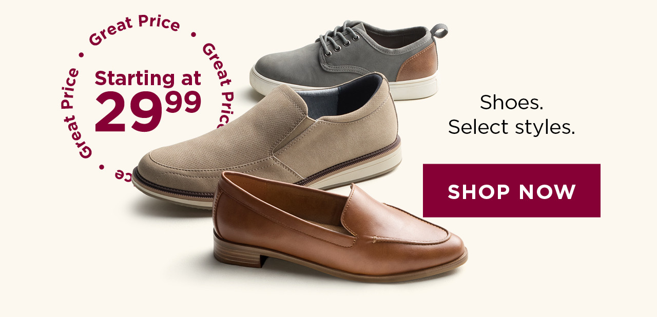 starting at $29.99 shoes