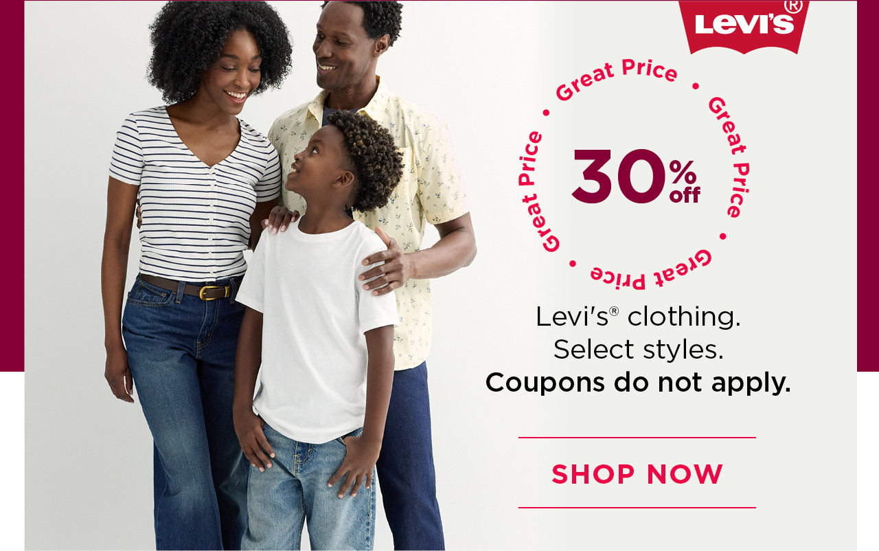 30% off levi's clothing