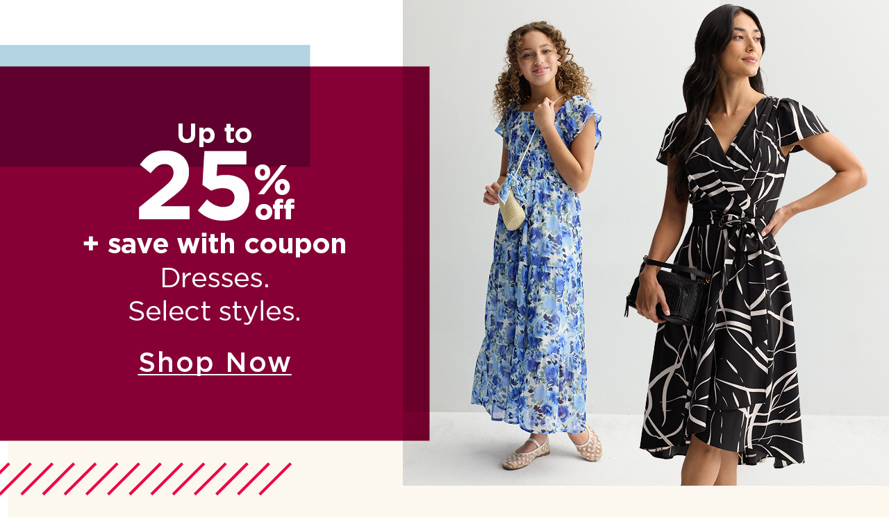 up to 25% off plus save with coupon dresses
