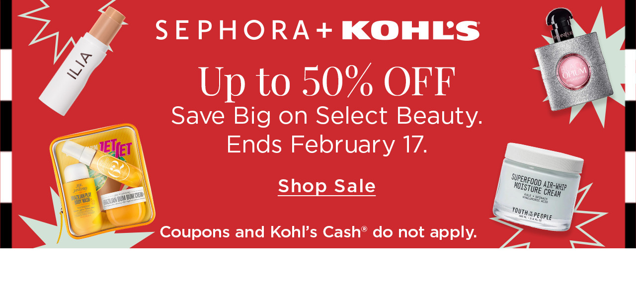 up to 50% off. save big on select beauty. shop sale.