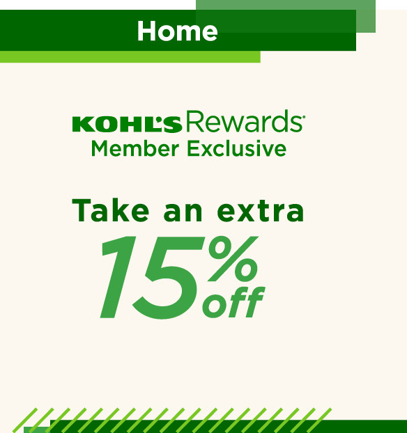 take an extra 15% off home items with promo code HOME15
