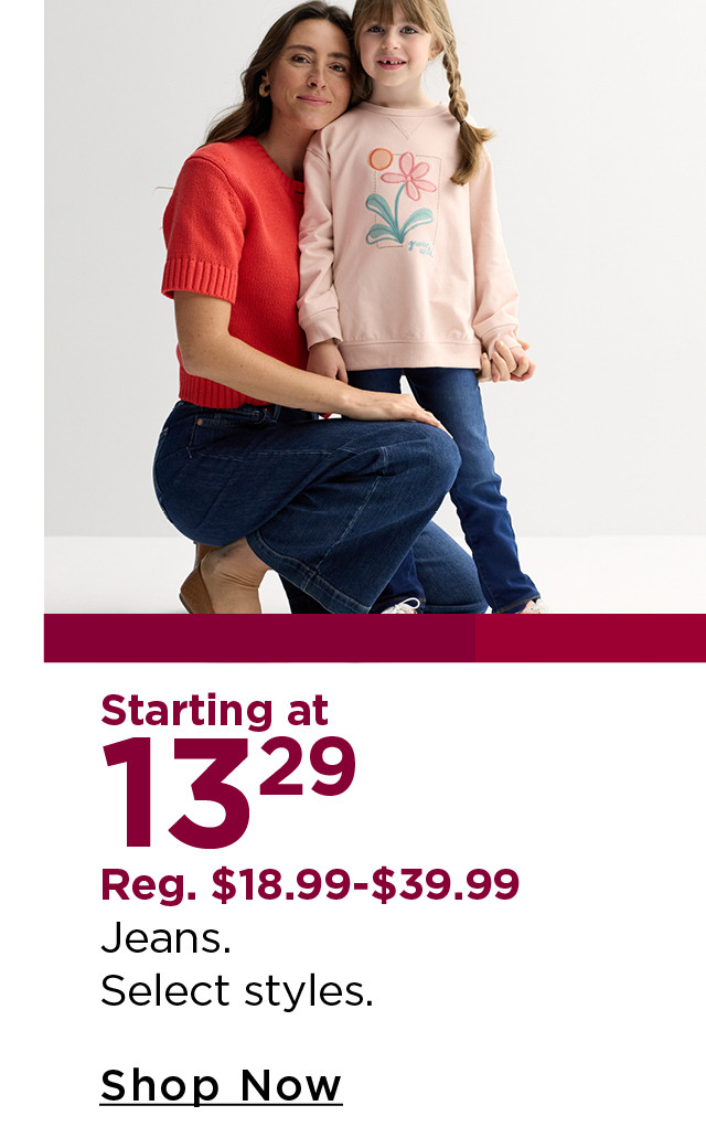 starting at $13.29 jeans
