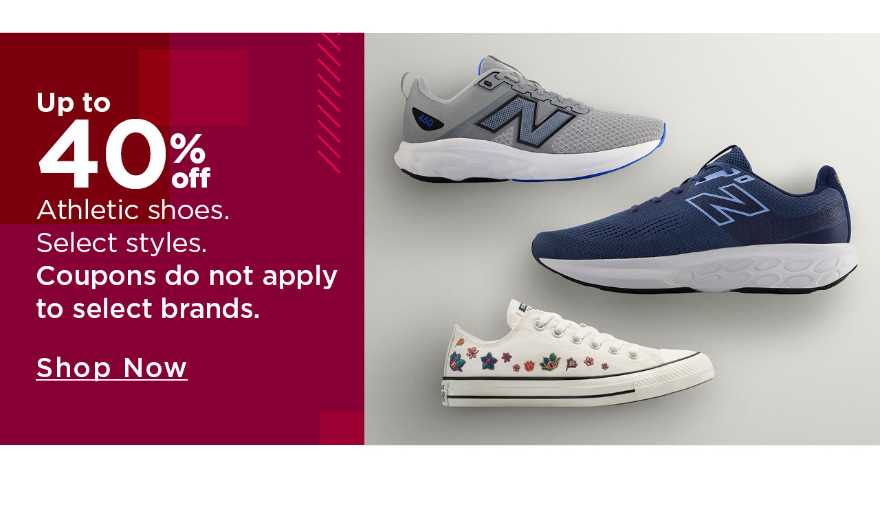 40% off athletic shoes