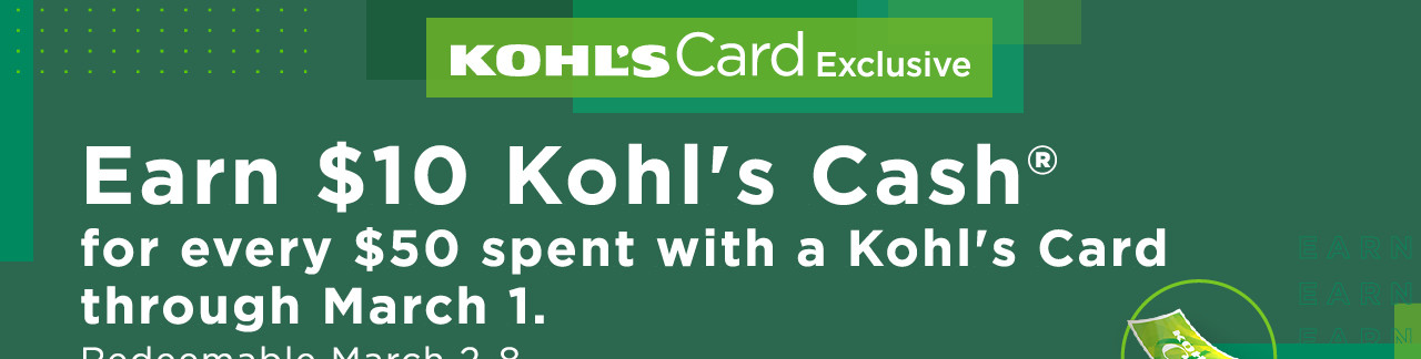 earn $10 kohls cash for every $50 spent