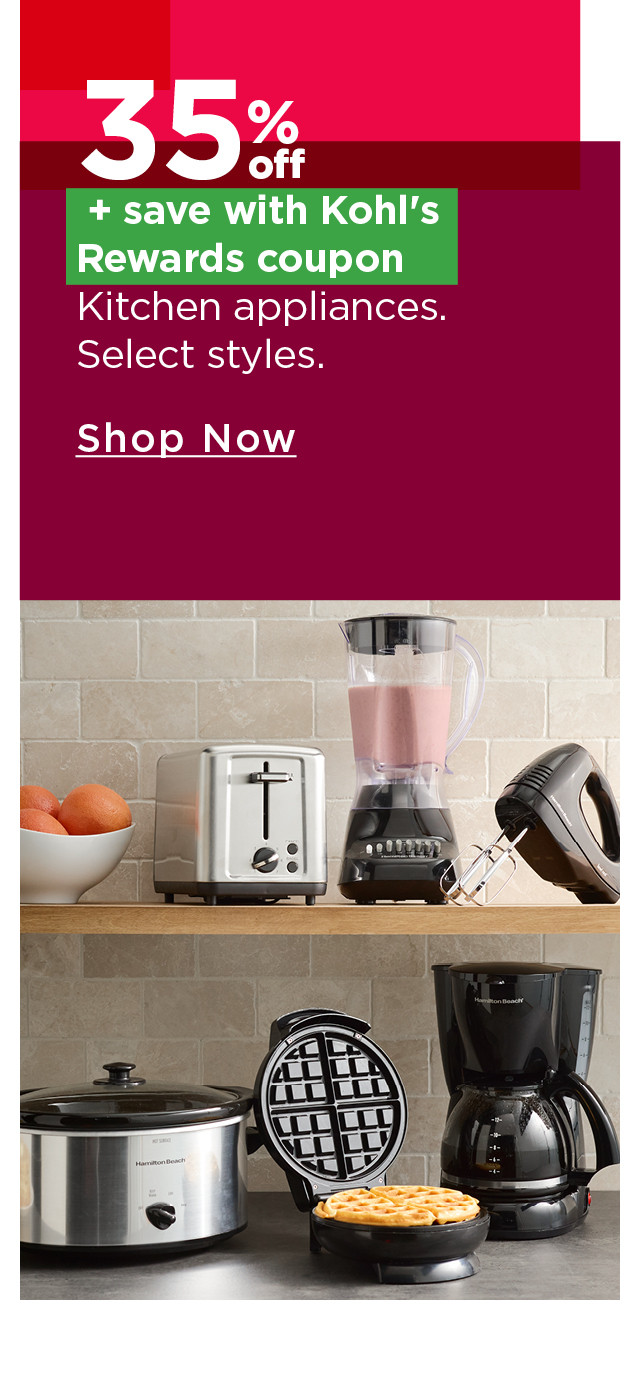 35% off kitchen appliances