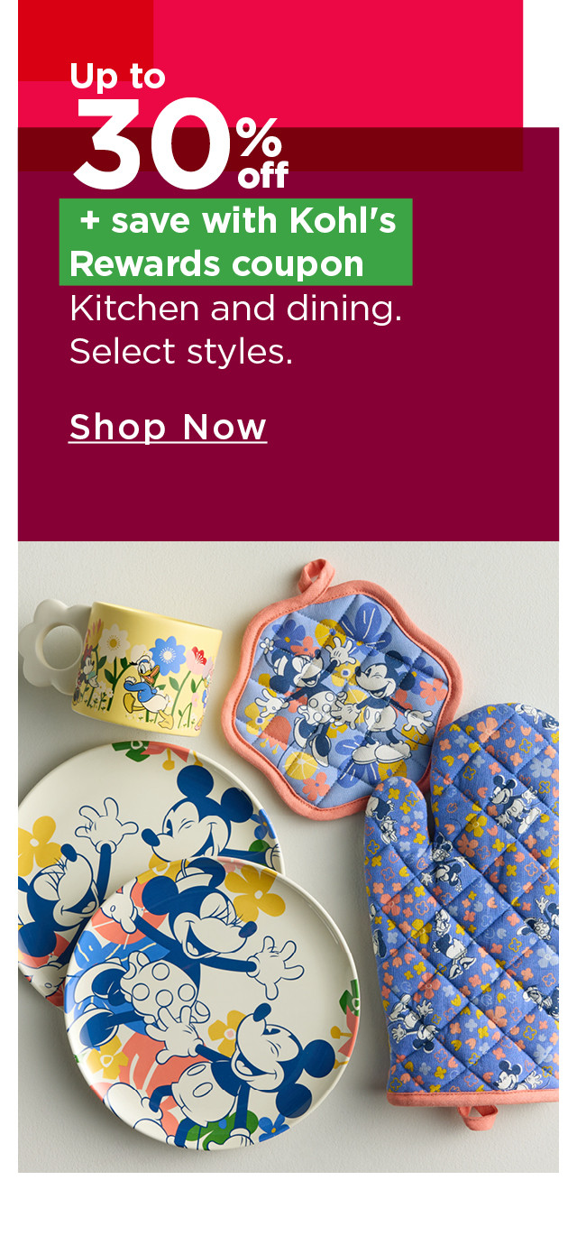 up to 30% off kitchen and dining