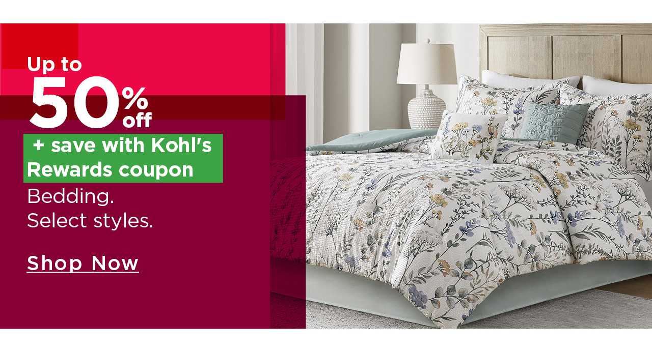 up to 50% off bedding
