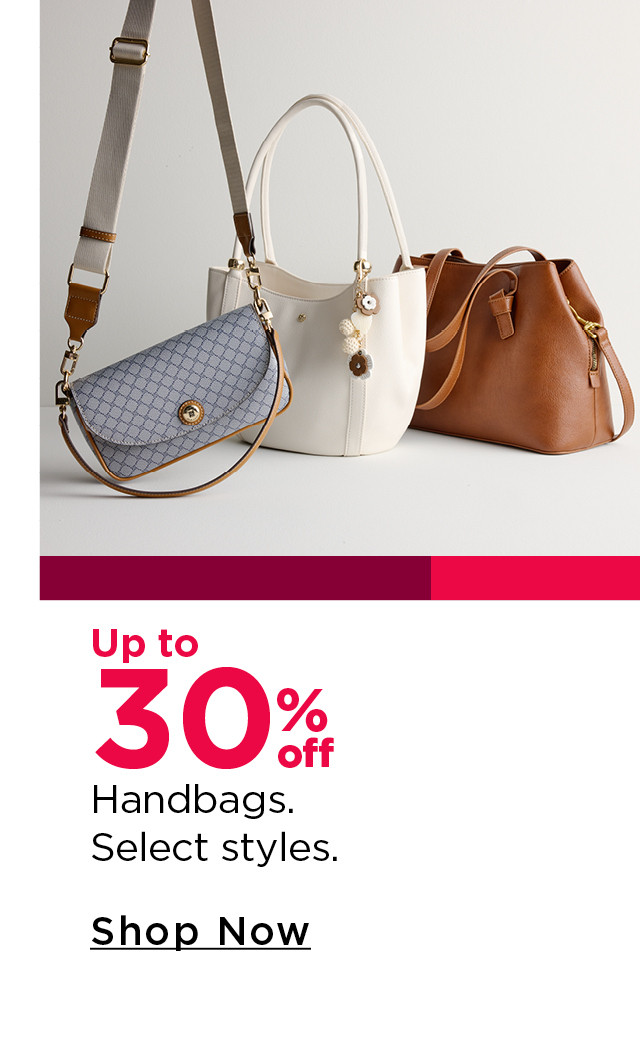 up to 30% off handbags
