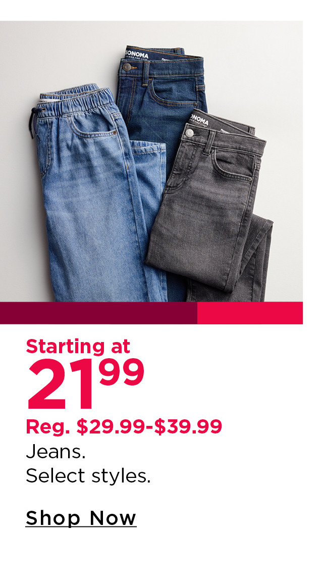 starting at $21.99 jeans