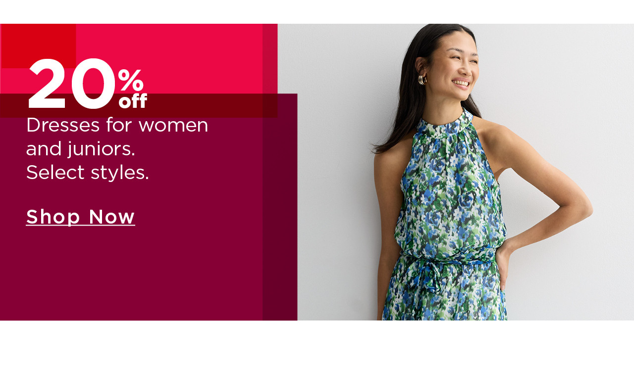 20% off dresses for women