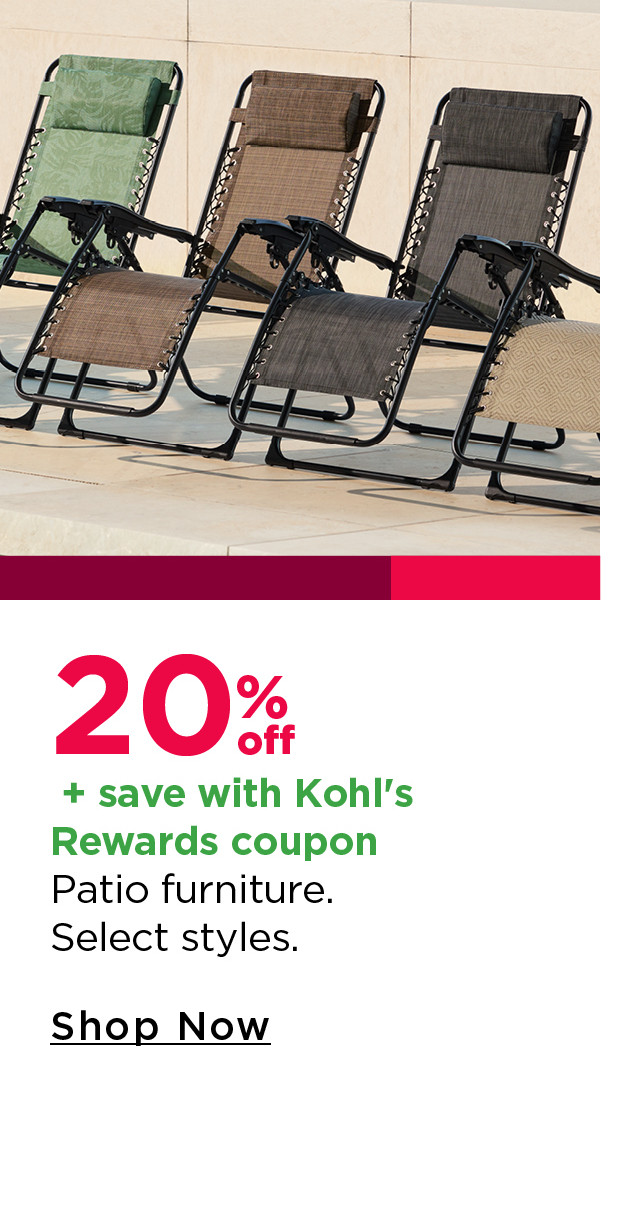20% off patio furniture