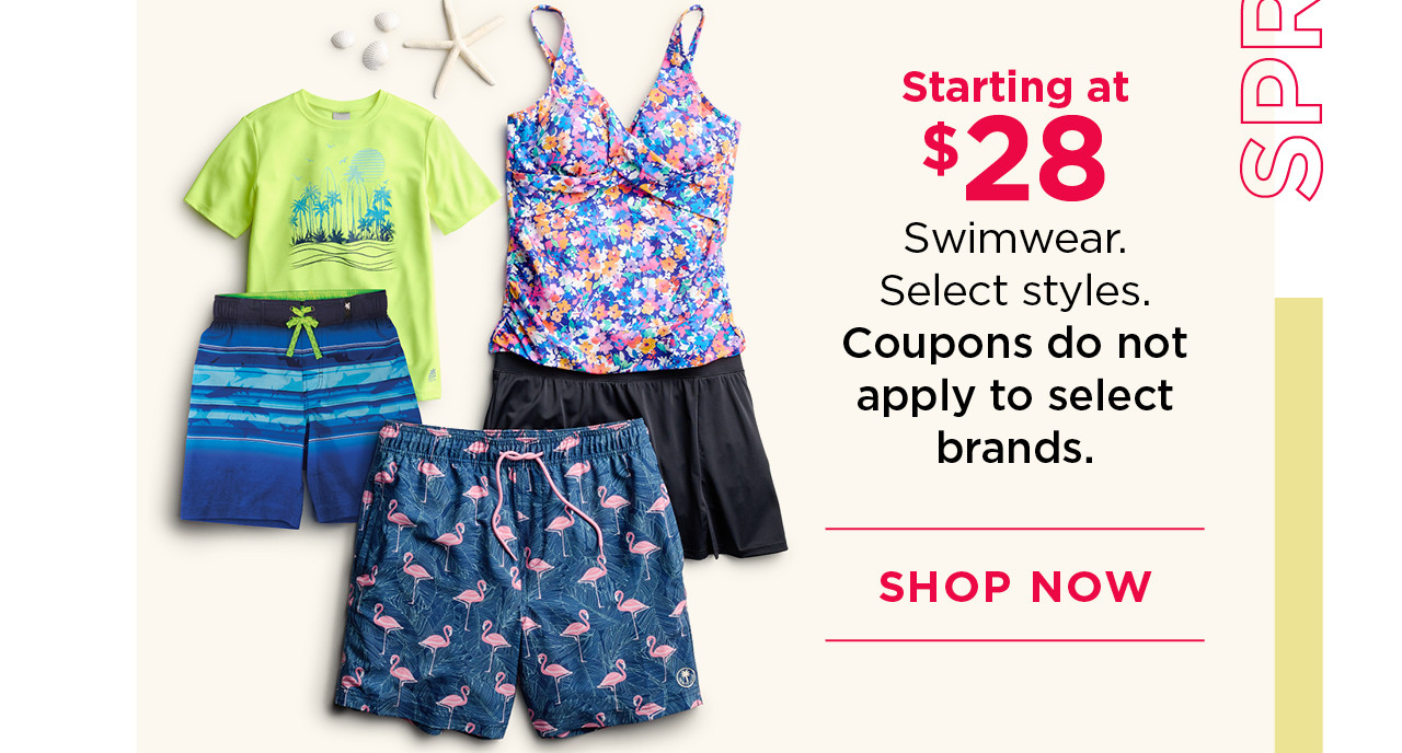 starting at $28 swimwear
