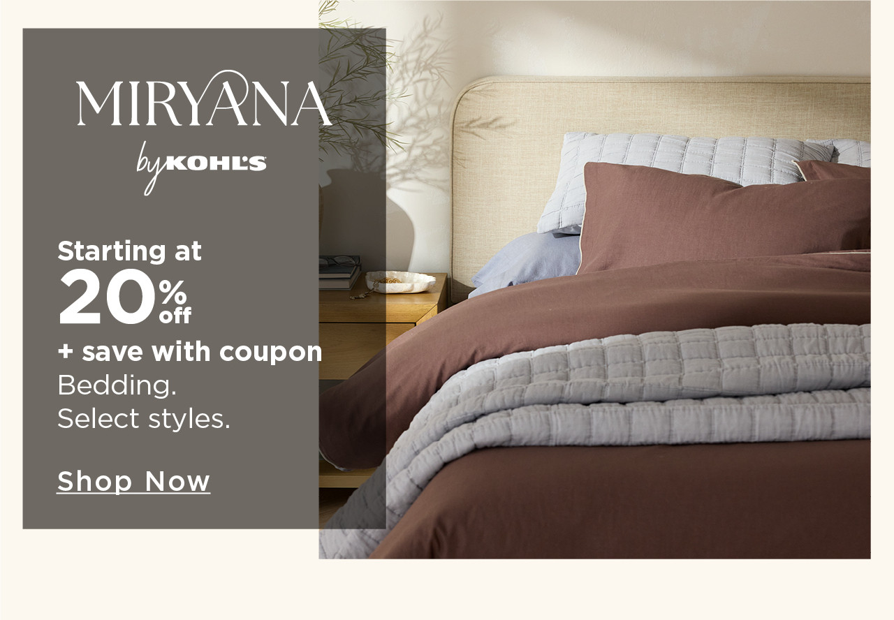 starting at 20% off bedding