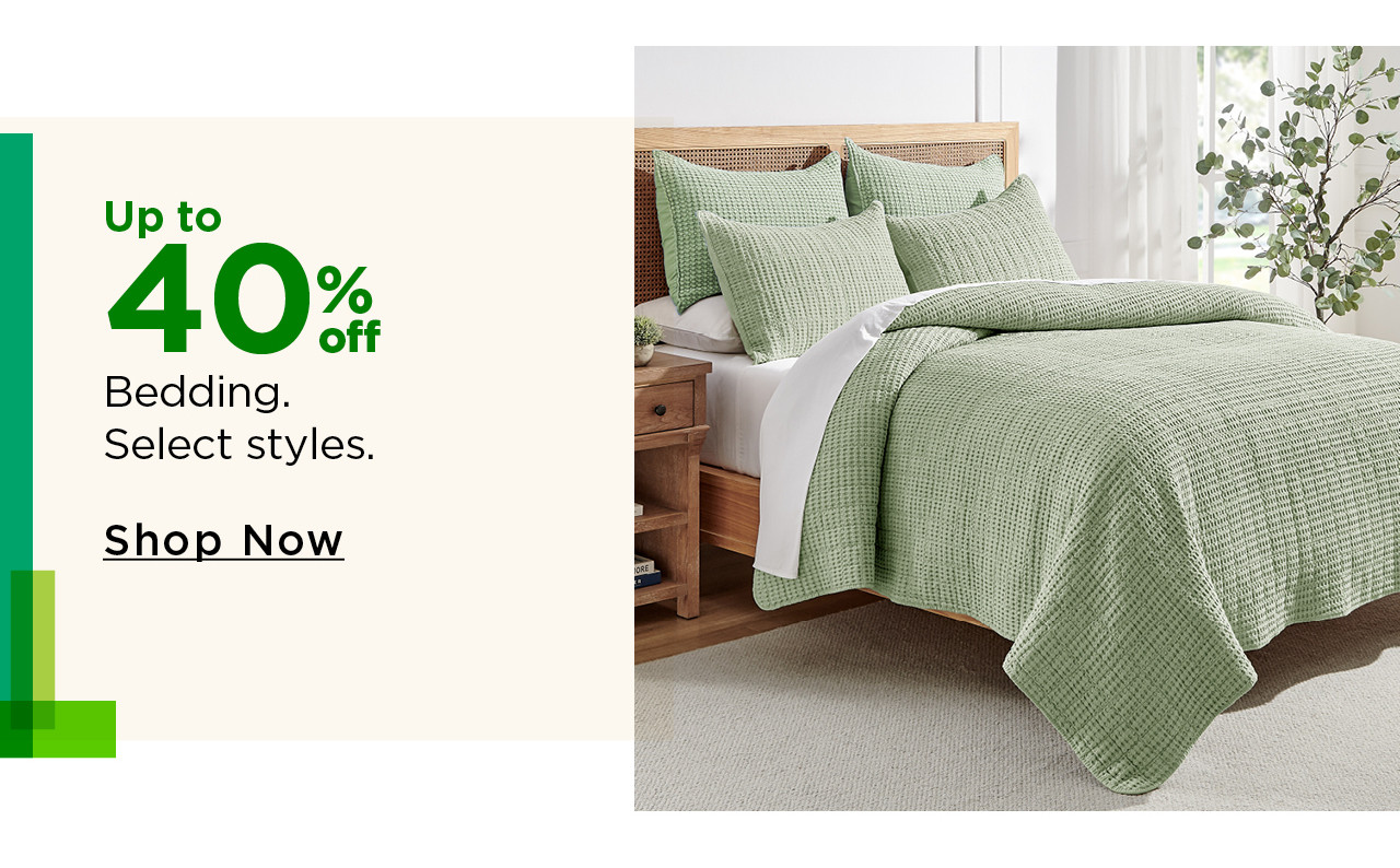 up to 40% off bedding