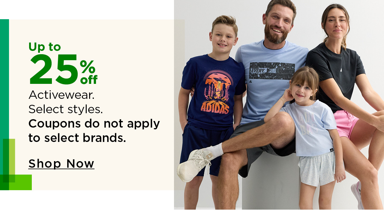 up to 25% off activewear
